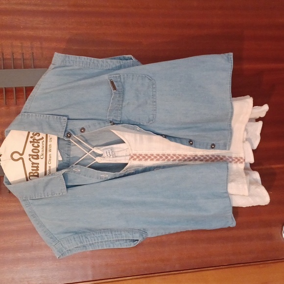 5 For $ 20 Sleeveless button down crop jean shirt blouse - Picture 15 of 15